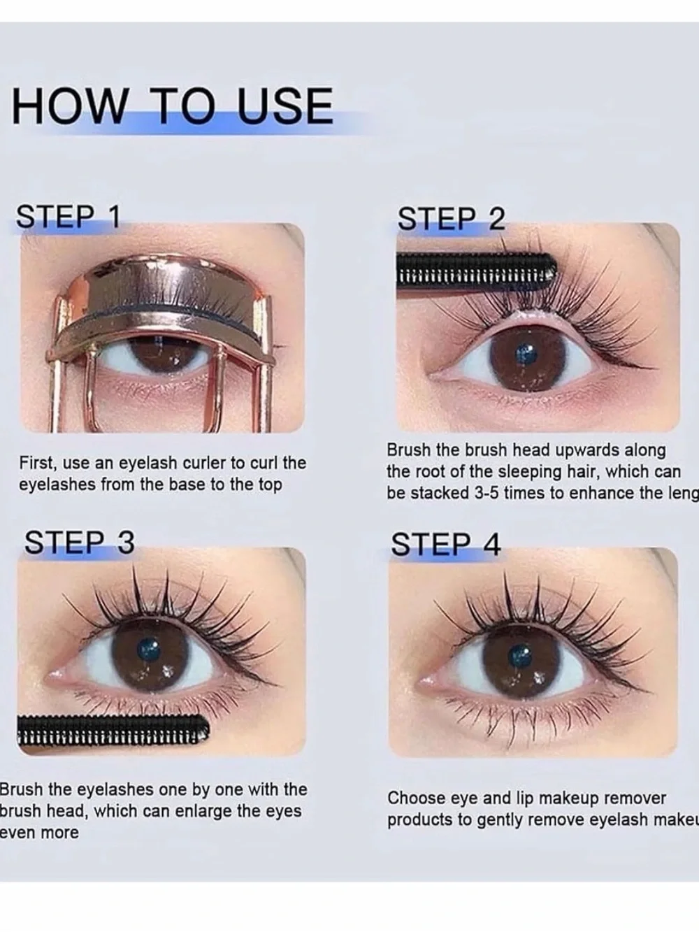 Black Lengthening Mascara with Thin Metal Brush